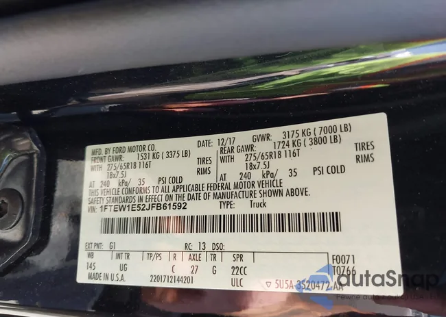 1FTEW1E52JFB61592: 42682384