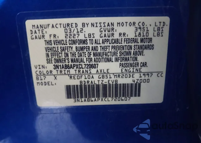 3N1AB6APXCL720607: 42682467