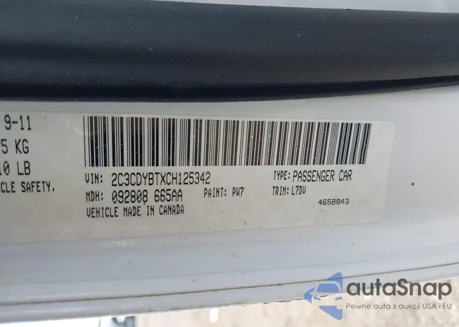 2C3CDYBTXCH125342: 42682473