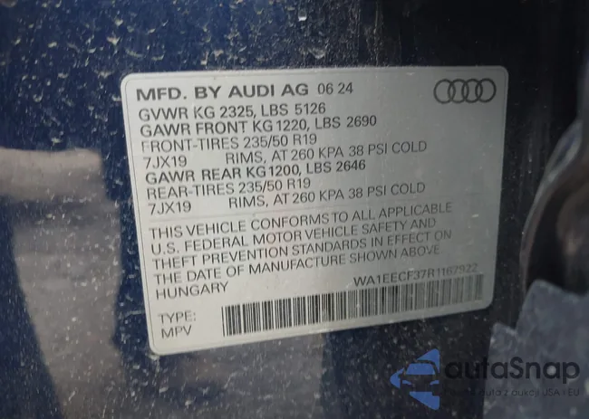 WA1EECF37R1167922: 42682564