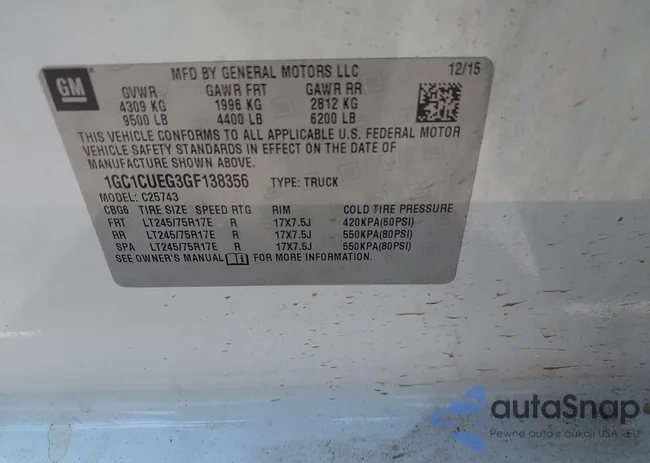 1GC1CUEG3GF138356: 42682593