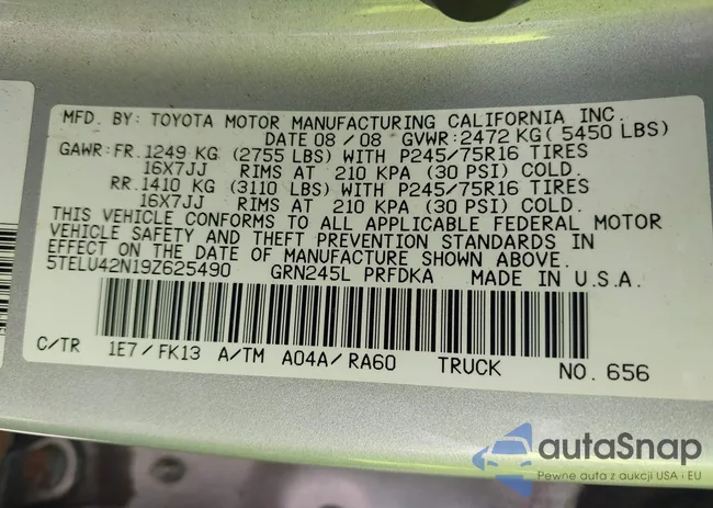 5TELU42N19Z625490: 42682642