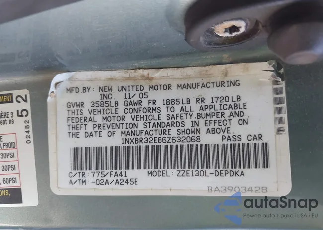 1NXBR32E66Z632068: 42681937