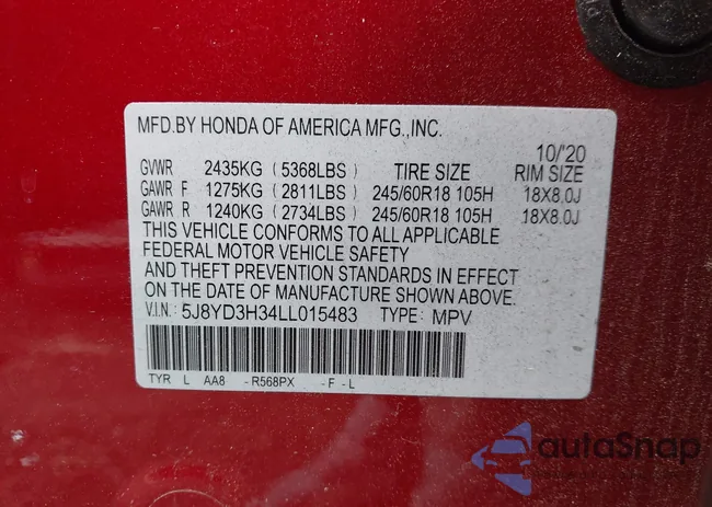 5J8YD3H34LL015483: 42681964