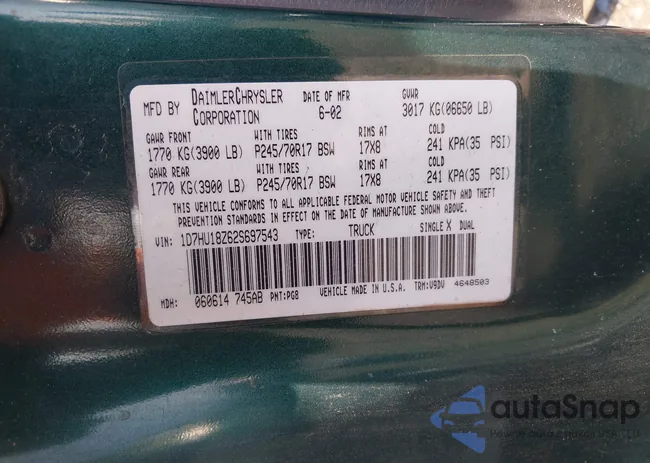 1D7HU18Z62S697543: 42682019