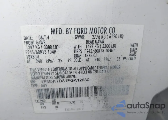 1FM5K7D81FGA12680: 42682113