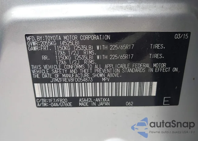 JTMZFREV8FD054873: 42682213