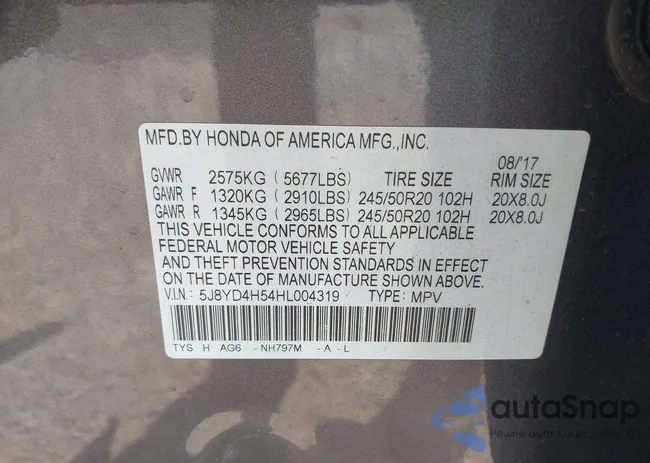 5J8YD4H54HL004319: 42683334