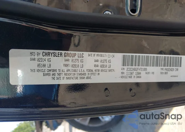 2C3CDXBG2FH721899: 42683561