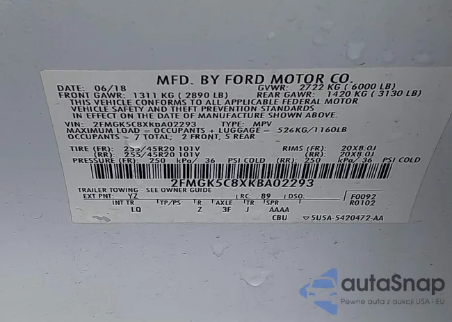 2FMGK5C8XKBA02293: 42683684