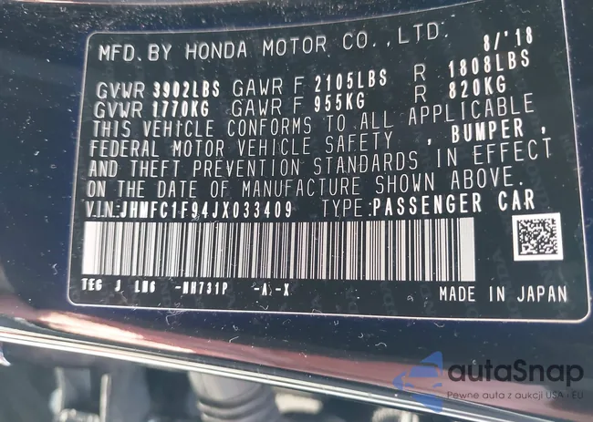 JHMFC1F94JX033409: 42683703