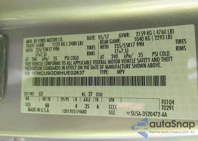 1FMCU9GD8HUE02637: 42683793