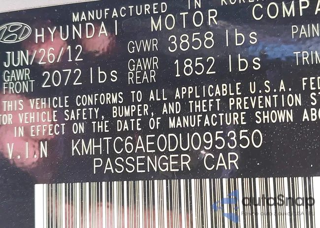 KMHTC6AE0DU095350: 42683056