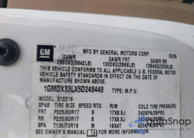 1GMDX33LX5D248448: 42683150