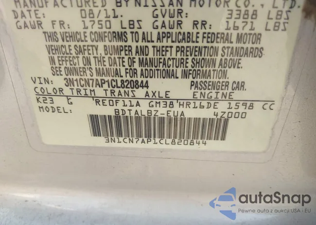 3N1CN7AP1CL820844: 42684292