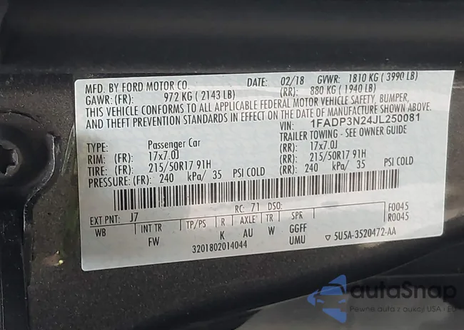 1FADP3N24JL250081: 42684366