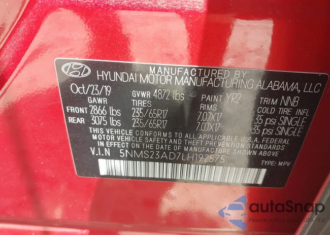 5NMS23AD7LH192575: 42684428