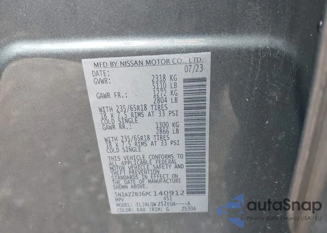 5N1AZ2BJ6PC140912: 42684601