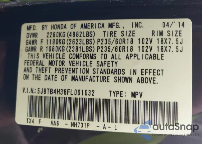 5J8TB4H38FL001032: 42684612