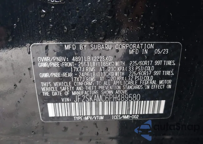 JF2SKAMC6PH489580: 42684657