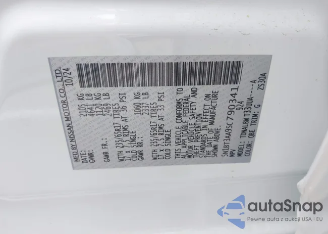 5N1BT3AA9SC790341: 42684660