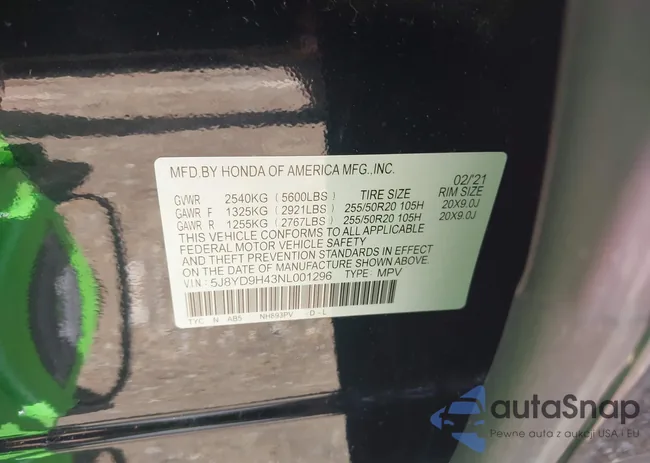 5J8YD9H43NL001296: 42684673