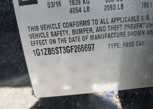 1G1ZB5ST3GF266697: 42683881