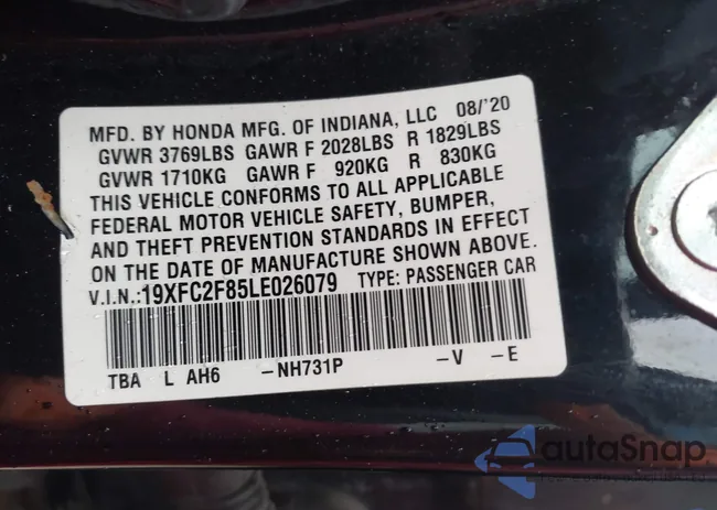 19XFC2F85LE026079: 42683922