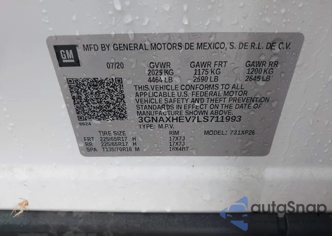 3GNAXHEV7LS711993: 42684017