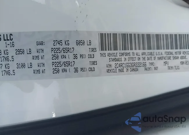 2C4RC1GG3GR222166: 42684183