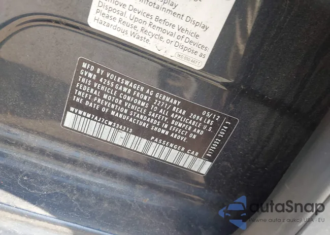 WVWNM7AJ7CW334313: 42685451