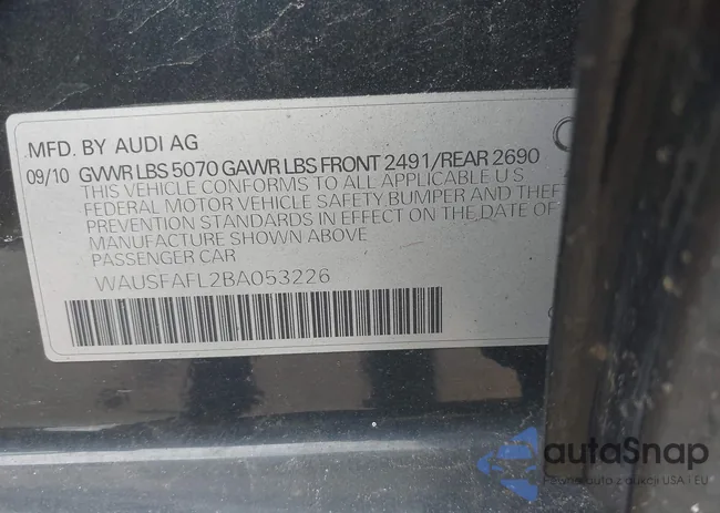 WAUSFAFL2BA053226: 42685535