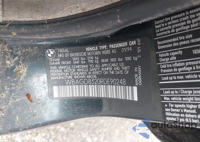 WBAGD8320RDE90248: 42685094