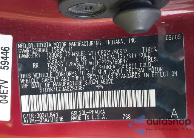 5TDYK4CC9AS293387: 42686357