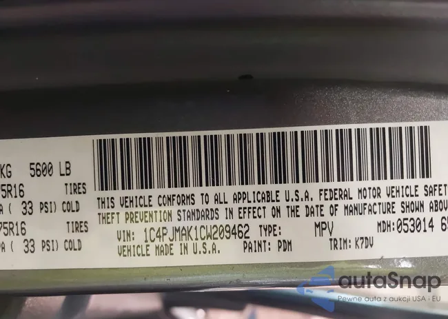 1C4PJMAK1CW209462: 42686418