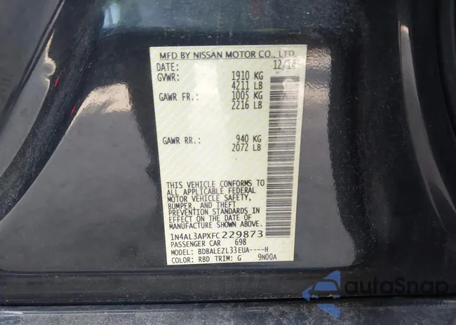 1N4AL3APXFC229873: 42686462