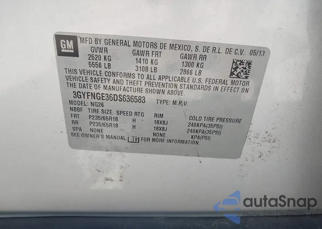 3GYFNGE36DS636583: 42686706