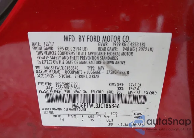 MAJ6P1WL3JC186846: 42685926