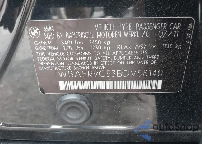 WBAFR9C53BDV58140: 42686006