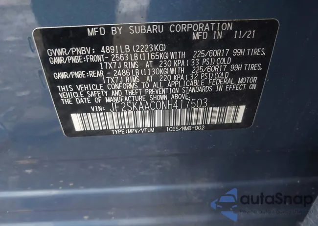 JF2SKAAC0NH417503: 42687320