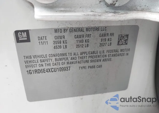 1G1RD6E4XCU109937: 42687325