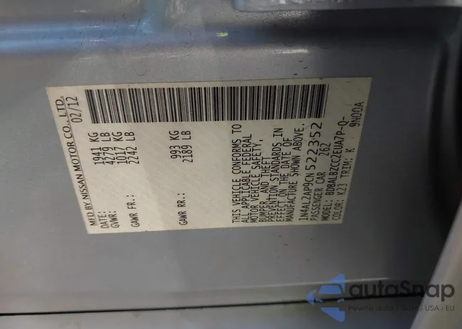 1N4AL2AP9CN522352: 42687501