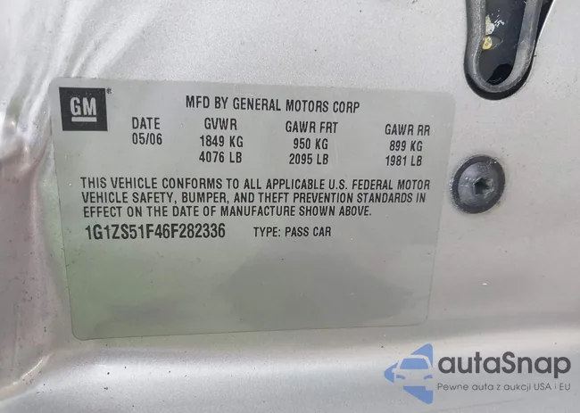 1G1ZS51F46F282336: 42687626