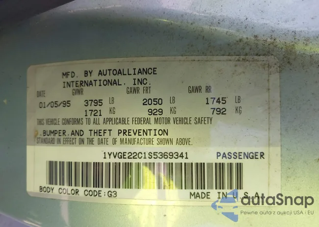 1YVGE22C1S5369341: 42687750