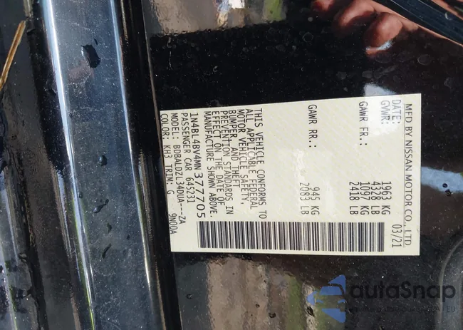 1N4BL4BV4MN377705: 42687791