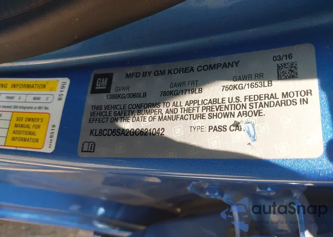 KL8CD6SA2GC621042: 42686896