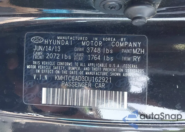 KMHTC6AD3DU162921: 42686954