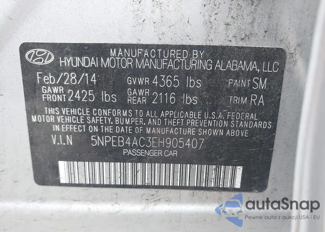 5NPEB4AC3EH905407: 42686961