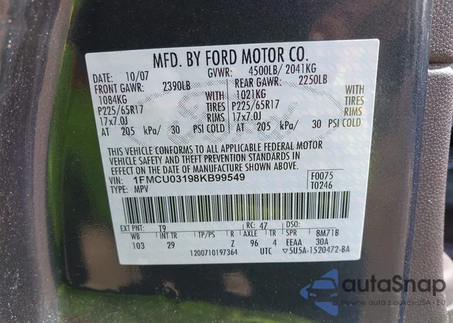 1FMCU03198KB99549: 42686986