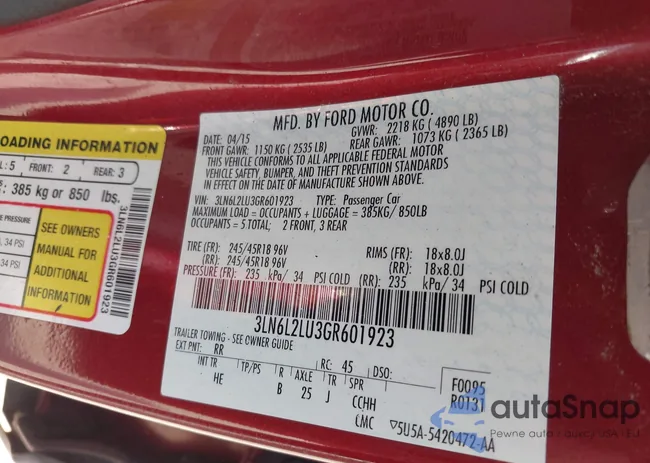 3LN6L2LU3GR601923: 42687054